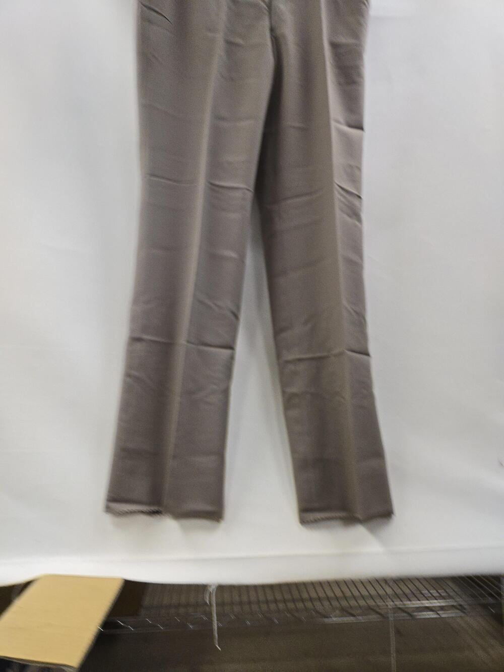 Vintage Kingsridge Dress Pants Mens 40 Long Taupe Tempo Q Unhemmed Flat Front